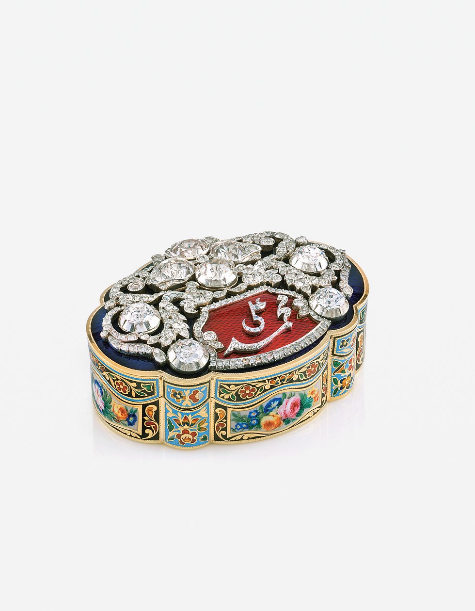 عرض Snuff-Box للسوق الشرقي ، جنيف ، حوالي 1830 (ذهب مع مينا ومجوهرات) بواسطة المدرسة السويسرية