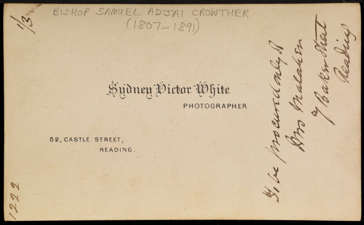 بصمة المصور ، 1870 (مقابل 373697) (بطاقة مطبوعة) بواسطة سيدني فيكتور وايت