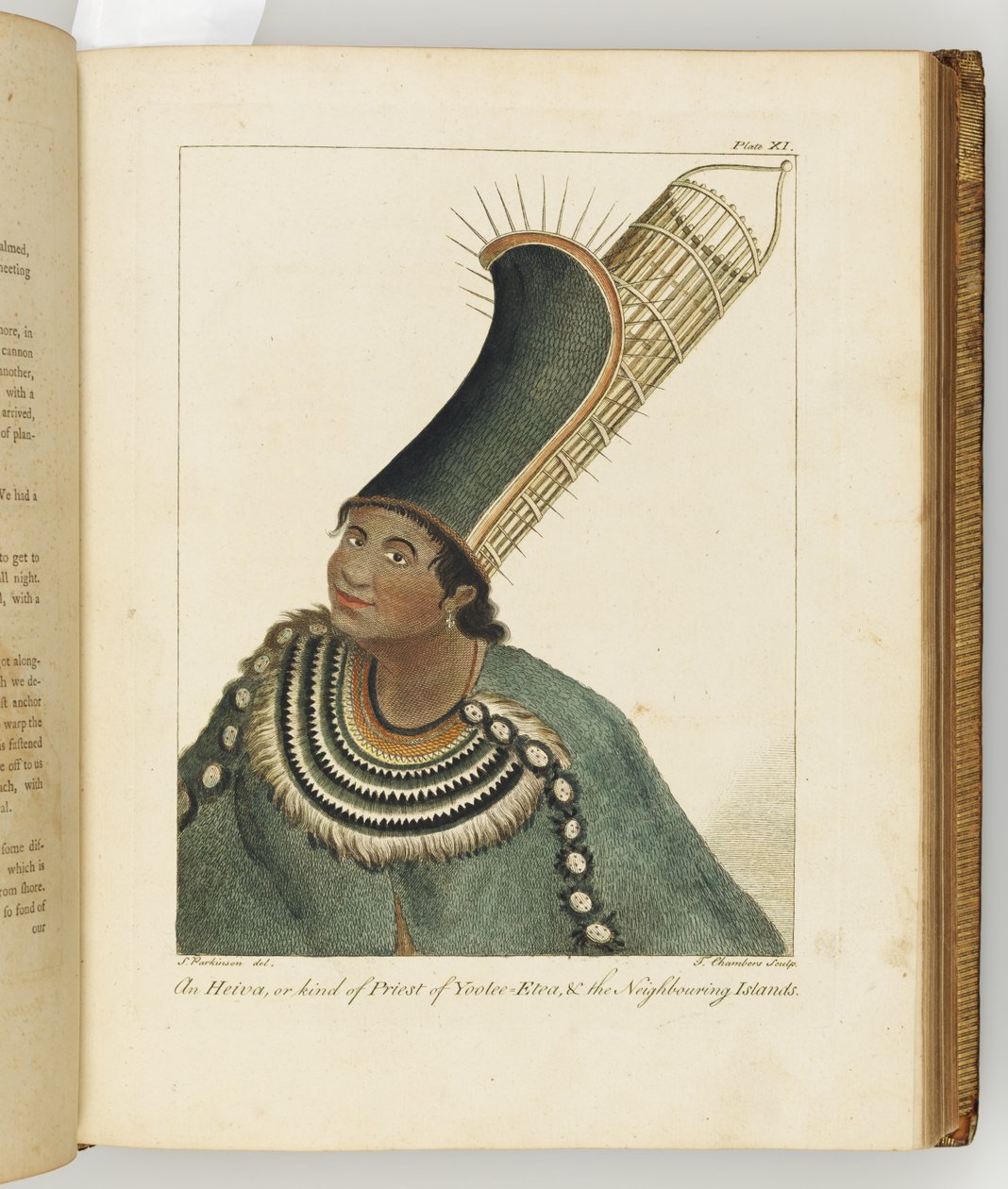 رسم توضيحي من مجلة رحلة إلى البحار الجنوبية: في سفينته جلالة الملكة ، انديفور ، 1794 (نقش يدوي) بواسطة سيدني