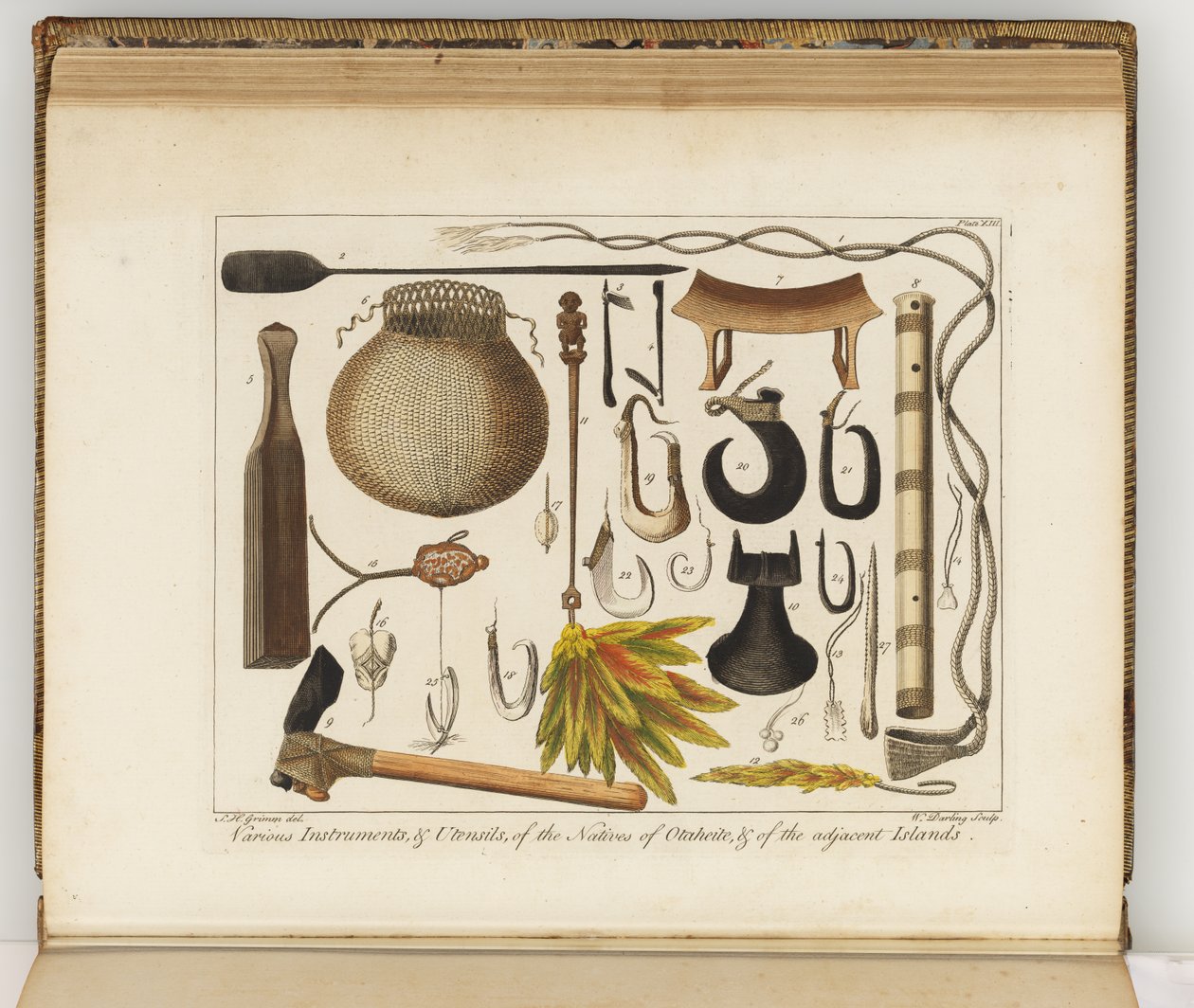 رسم توضيحي من مجلة رحلة إلى البحار الجنوبية: في سفينته جلالة الملكة ، انديفور ، 1794 (نقش يدوي) بواسطة سيدني