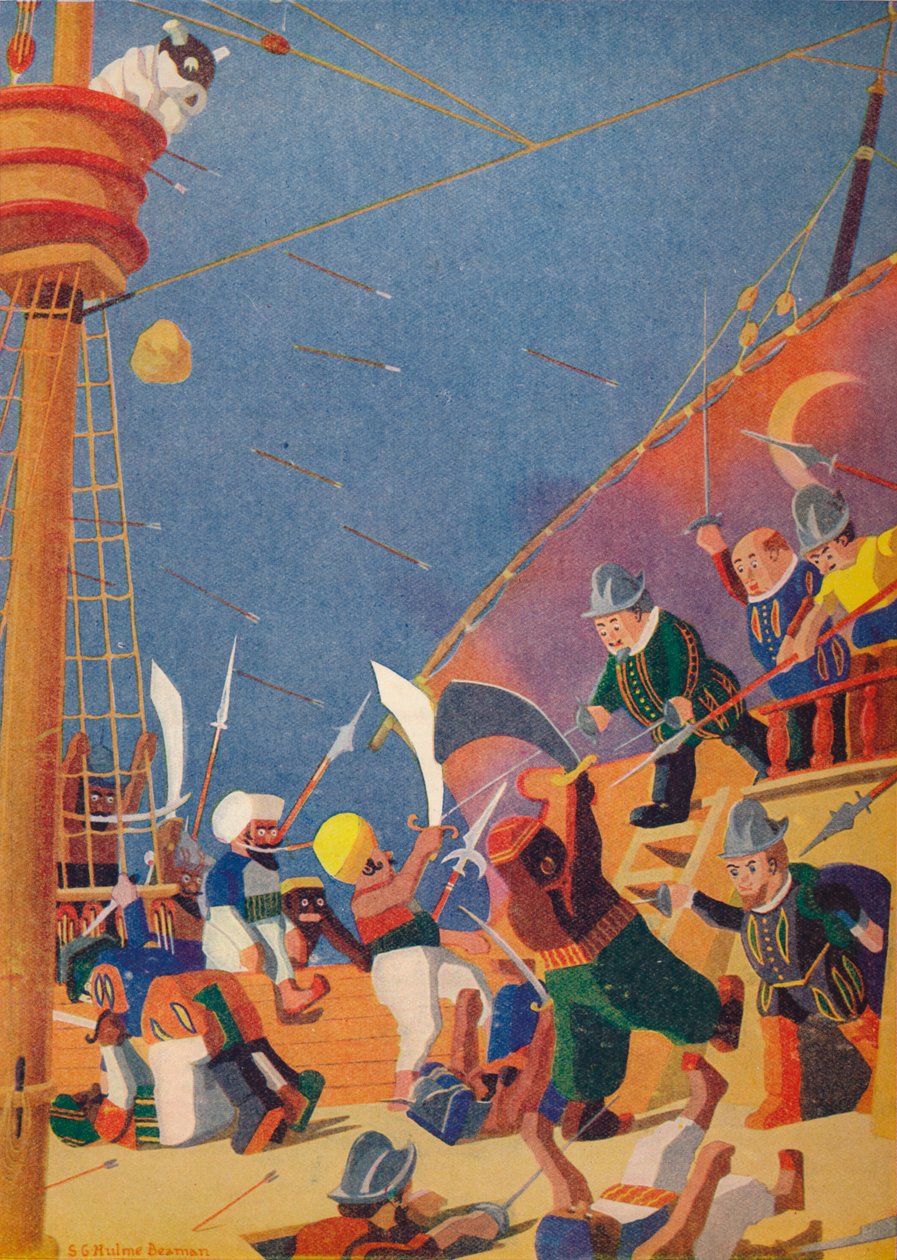 "القتال مع القراصنة" ، 1937 بواسطة سيدني جورج هولم بيمان