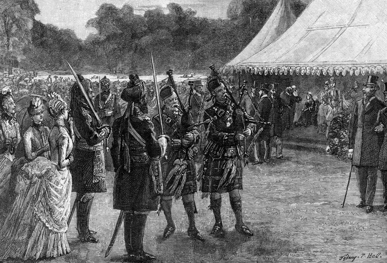 الخيمة الملكية في حفلة حديقة اليوبيل ، قصر باكنغهام ، لندن ، أواخر القرن التاسع عشر ، 1900. بواسطة قاعة سيدني بريور