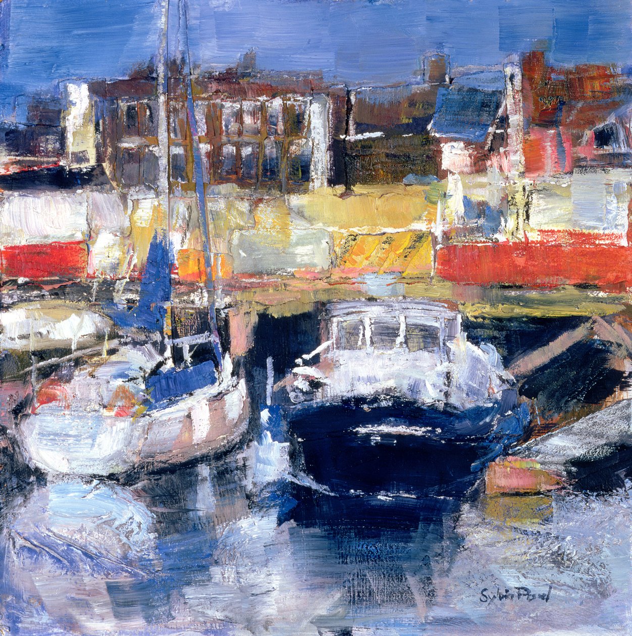 Lowestoft Harbour View (وسائط مختلطة وملصقة على ورق) بواسطة سيلفيا بول