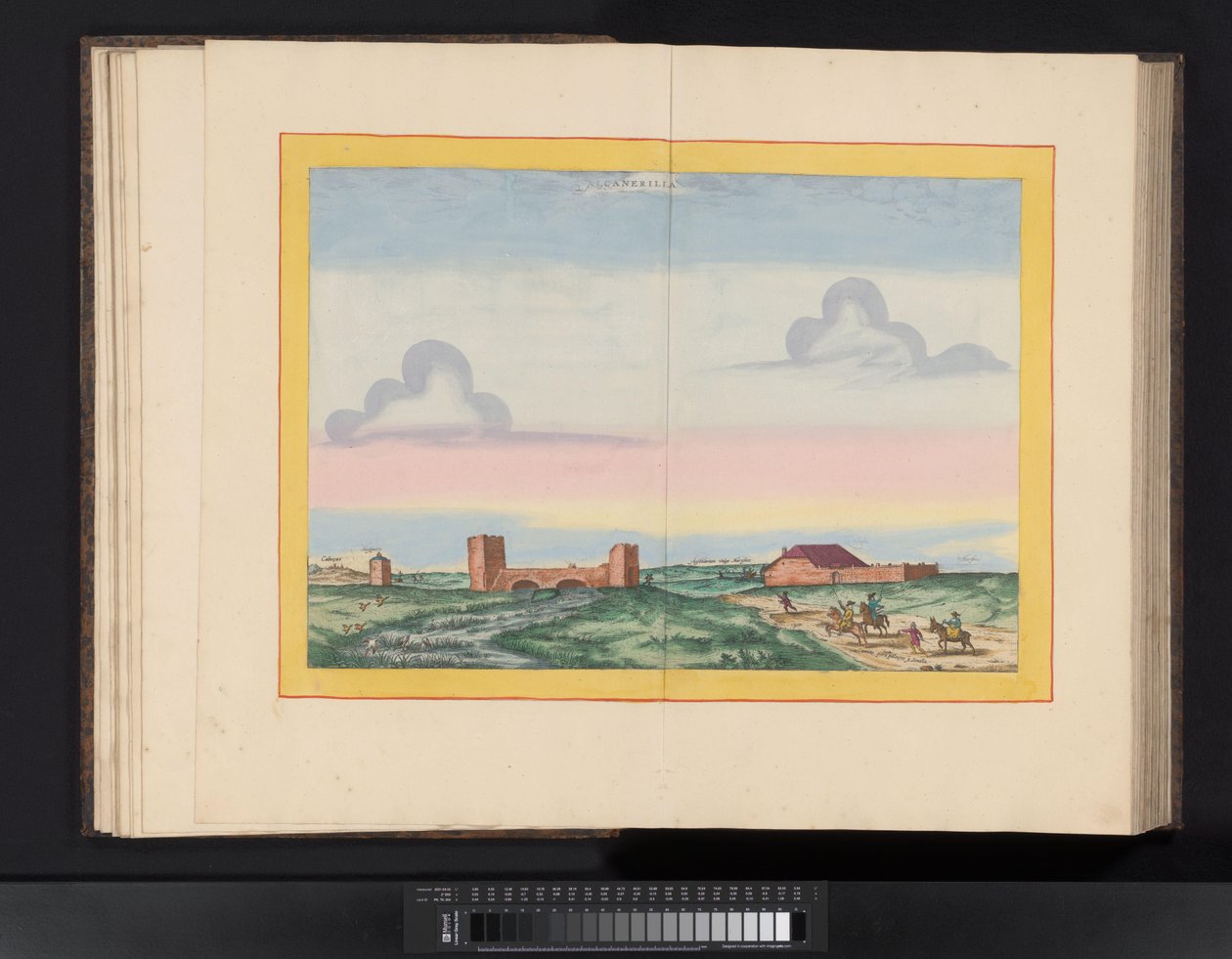 منظر لمدينة أنتقيرة Antequera (العنوان على الكائن) بواسطة سيمون نوفيلانوس (ربما)