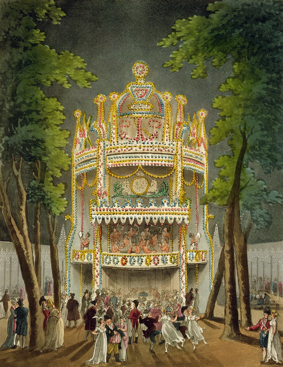 حدائق فوكسهول ، 1808 (أكواتينت) بواسطة بوجين ورولاندسون