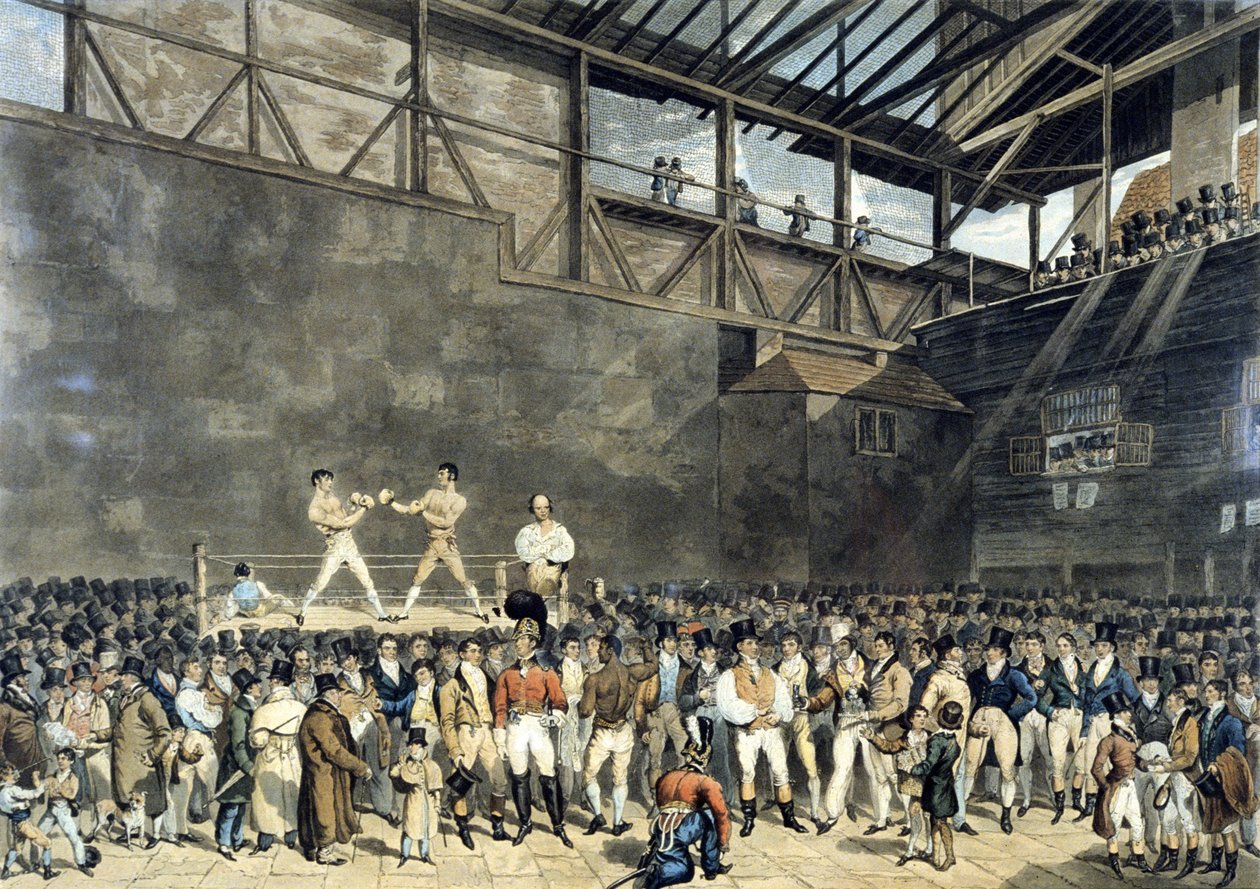 The Interior of the Fives Court, engraved by Charles Turner بواسطة ت. (بعد) بليك