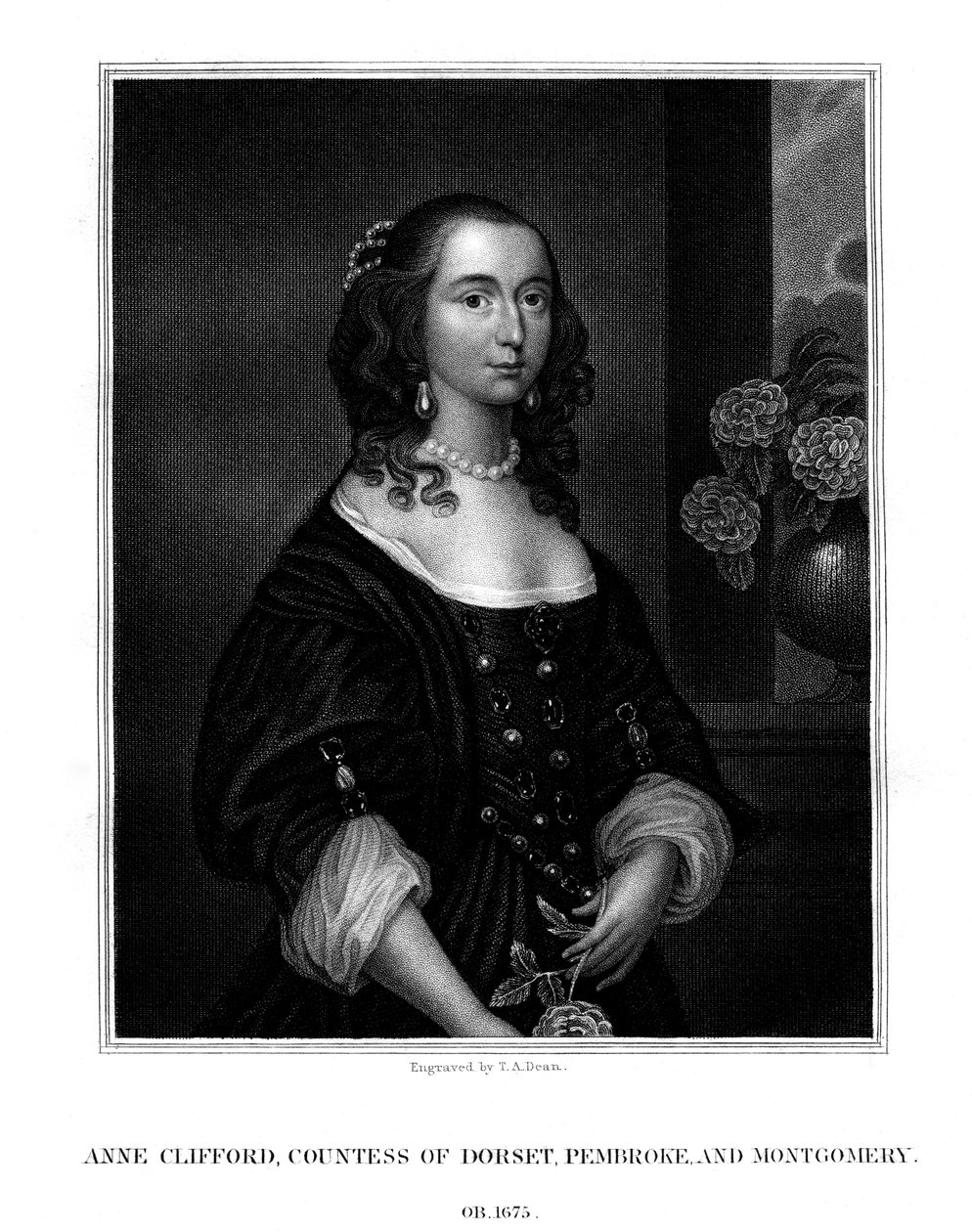 ليدي آن كليفورد ، كونتيسة دورست ، بيمبروك ومونتغمري ، 1825. بواسطة عميد الكلية