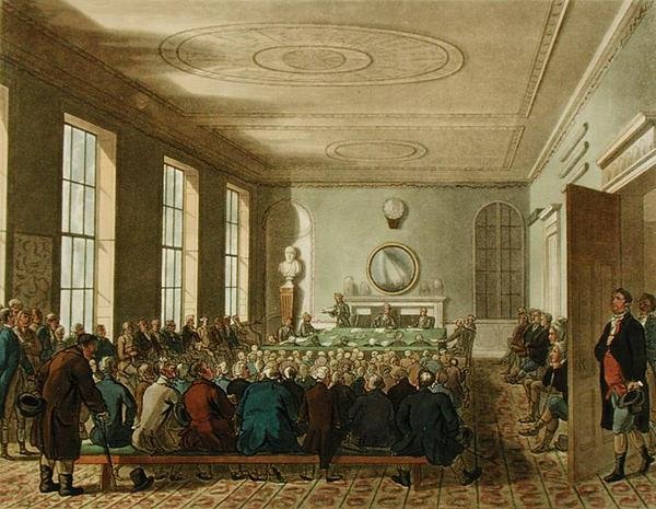 جمعية الزراعة ، من "عالم أكرمان المصغر في لندن" ، نقش بواسطة جوزيف قسطنطين ستادلر (من 1780 إلى 1812) بواسطة تي وبوجين إيه سي (بعد) رولاندسون