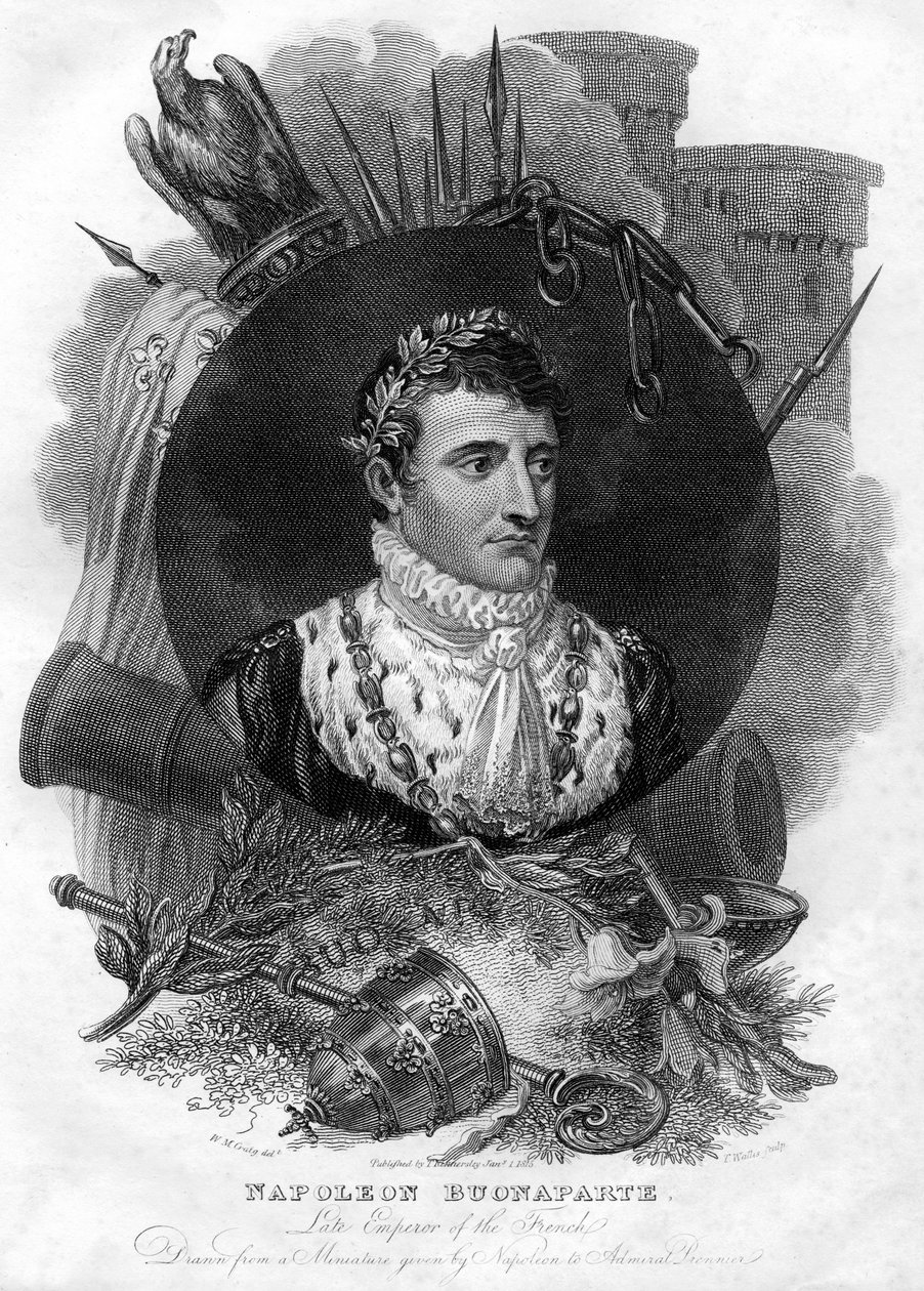 نابليون الأول 1769-1821 ، إمبراطور فرنسا ، 1816. بواسطة T. Wallis