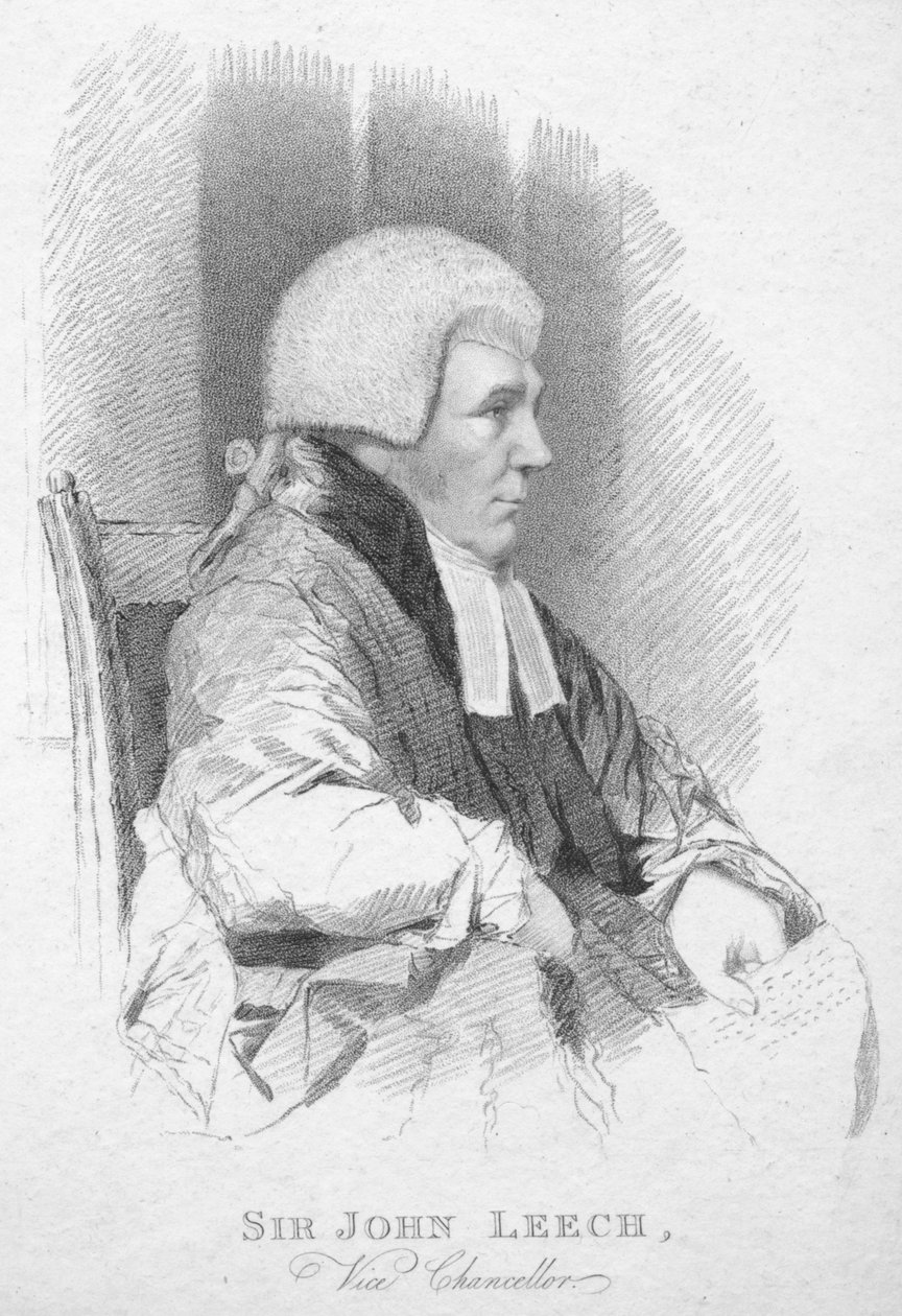 السير جون ليتش ، نائب المستشار ، c1820. بواسطة T. رايت