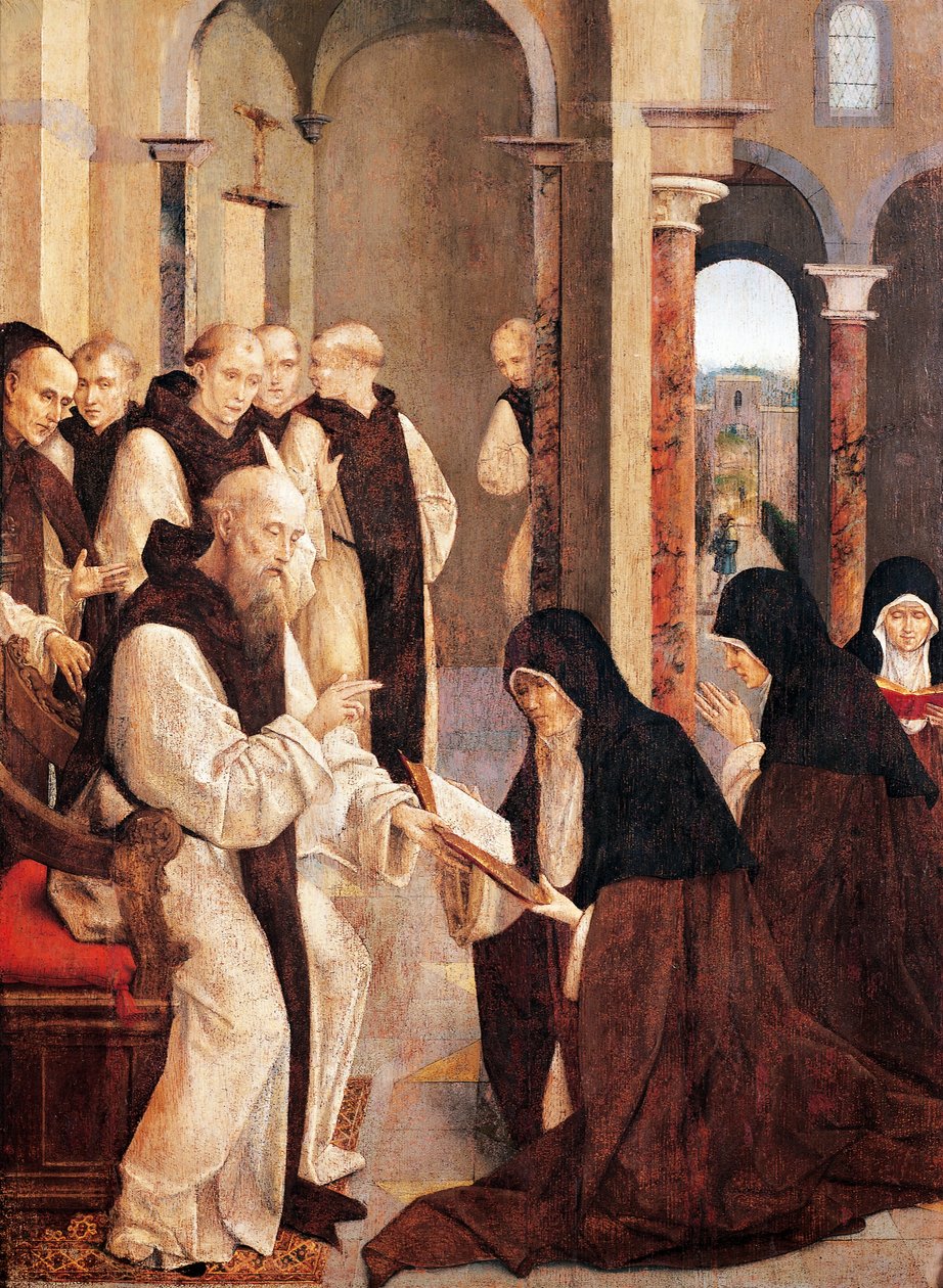 القديس جيروم وسانت باولا وسانت أوستوتشيا بواسطة فراي كارلوس (نشط في 1517-1535) بواسطة تابوردا فلام فراي كارلوس