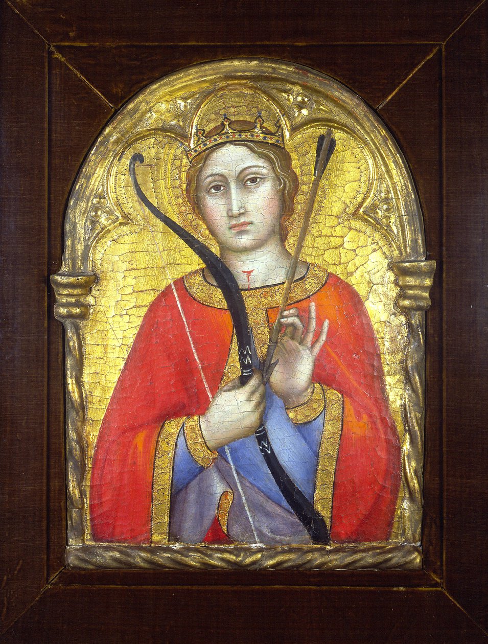 القديسة أورسولا (درجة الحرارة على اللوحة الأرضية الذهبية) بواسطة Taddeo di Bartolo