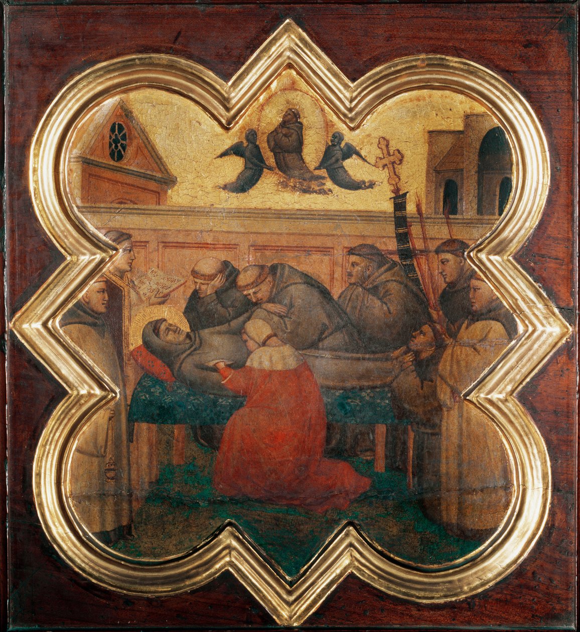 Life of st Francis: the death of the saint - Fresco بواسطة تديو جدي