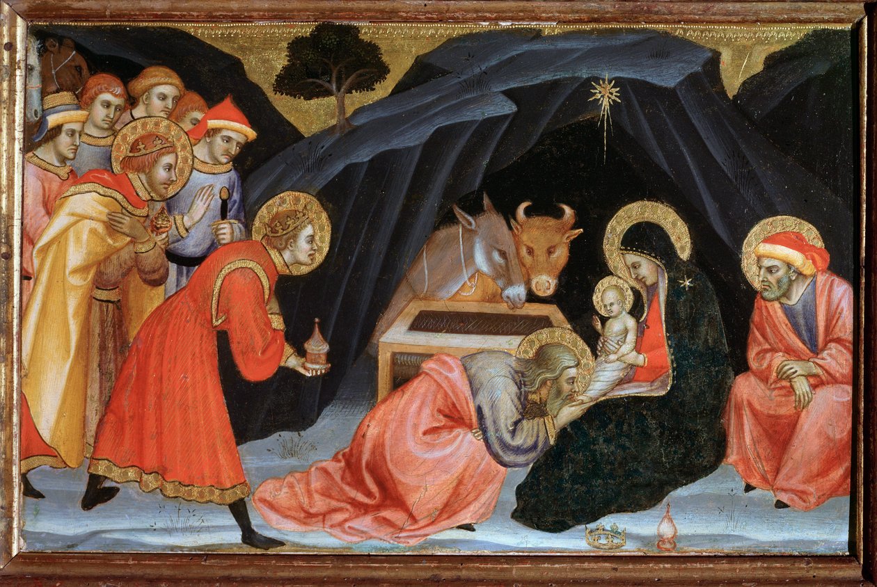 Adoration of the Magi - 1405, tempera on wood بواسطة Taddeo di Bartolo