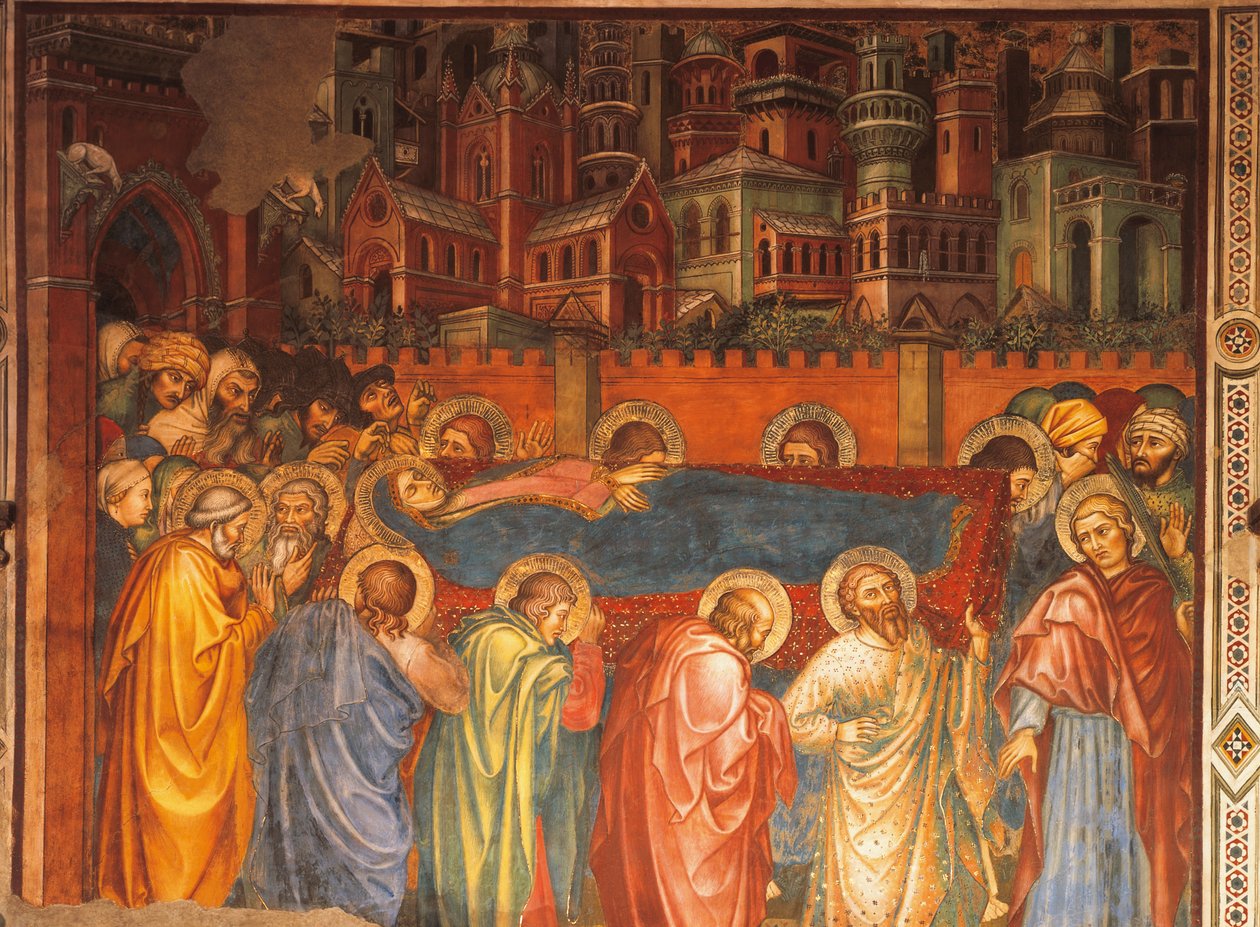 جنازة العذراء ، مشهد من حياة العذراء بواسطة Taddeo di Bartolo