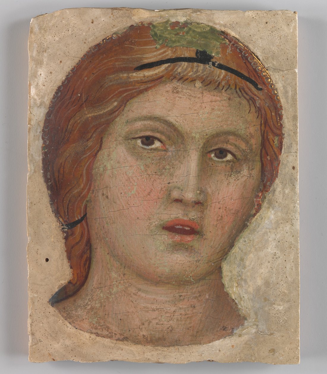 رأس ملاك في وجهه بالكامل ، كاليفورنيا. 1397. بواسطة Taddeo di Bartolo