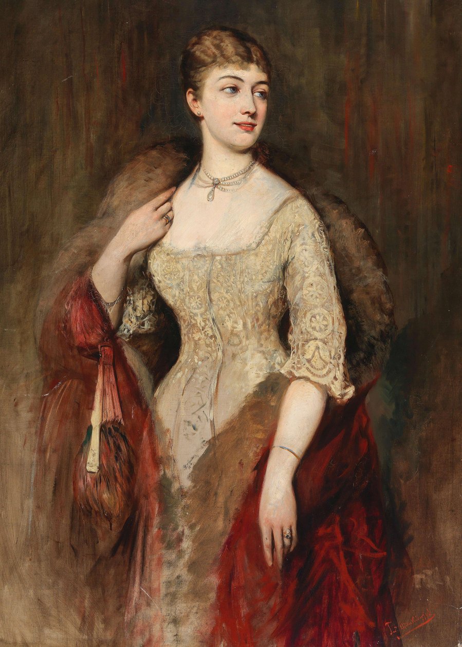 صورة للمغني جوزفين دي ريزكي 1855-1891 ، 1879. بواسطة Tadeusz Ajdukiewicz