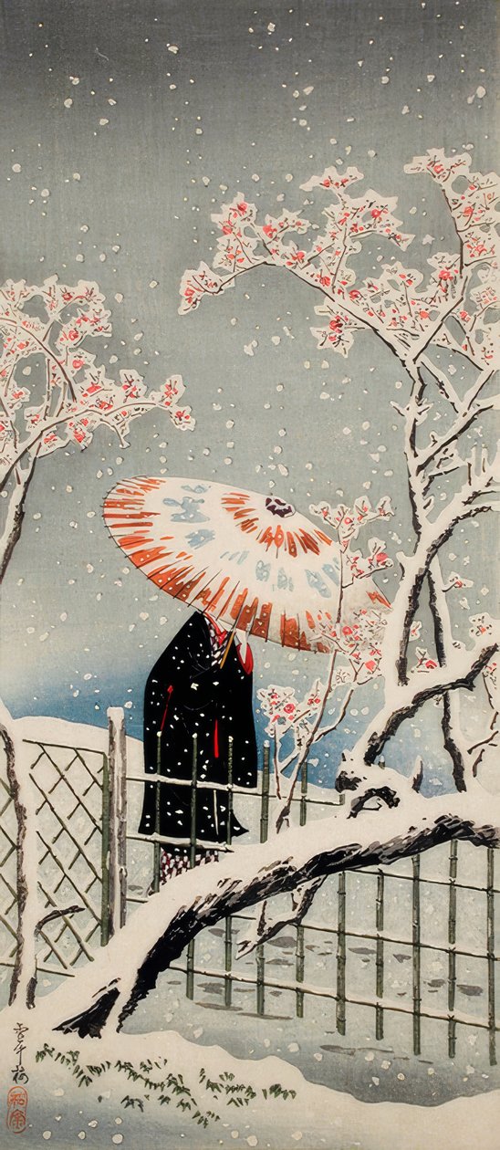 Pflaumenbaum im Schnee بواسطة تاكاهاشي هيرواكي