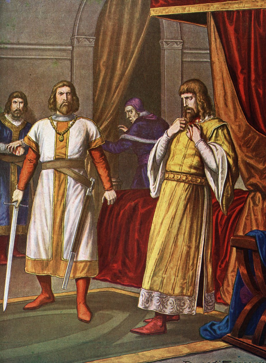 اغتيال الأمير فيليب شوابيا (1177-1208) في 21/06/1208 في بامبرغ على يد أوتون دي فيتلسباخ كونت بلاتين بافيير (اغتيال فيليب فون شوابين) في بامبرغ ، في 21 يونيو 1208 ، على يد الكونت أوتو الثامن من فيتلسباخ) 1 بواسطة تانكريدي سكاربيللي