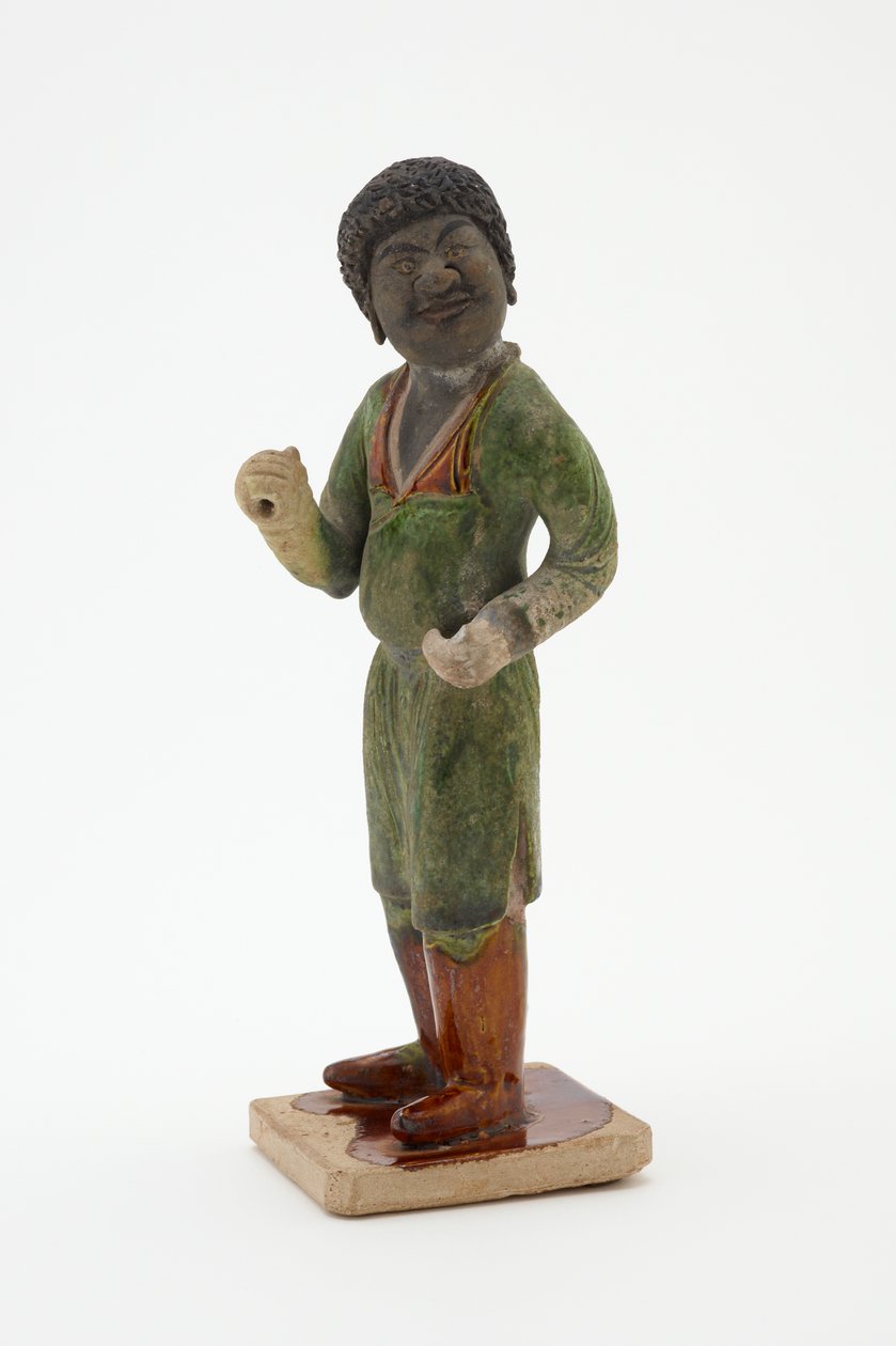 Groom ، c.700-750 (آنية فخارية بزجاج سيليكات الرصاص وتفاصيل مطلية) بواسطة اسرة تانغ الصينية