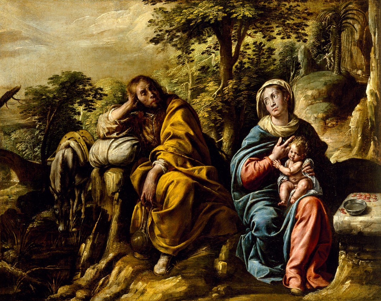 الباقي على الرحلة إلى مصر ، c.1625-30 بواسطة رقصة فارالو