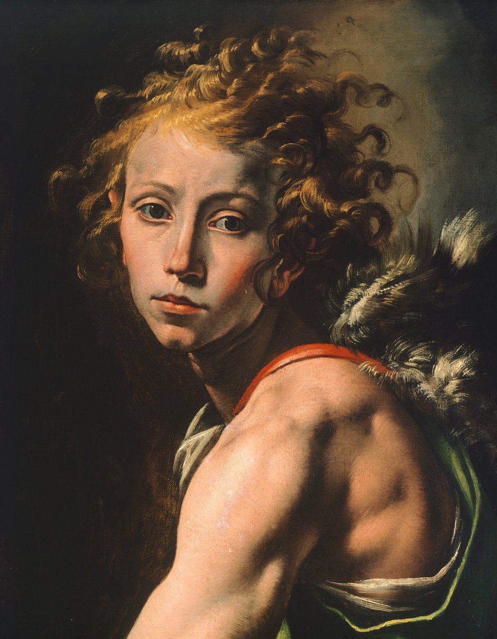 تمثال ديفيد ، تفاصيل من ديفيد مع رأس جالوت ، بواسطة تانزيو دا فارالو (1575-1635) بواسطة رقصة فارالو