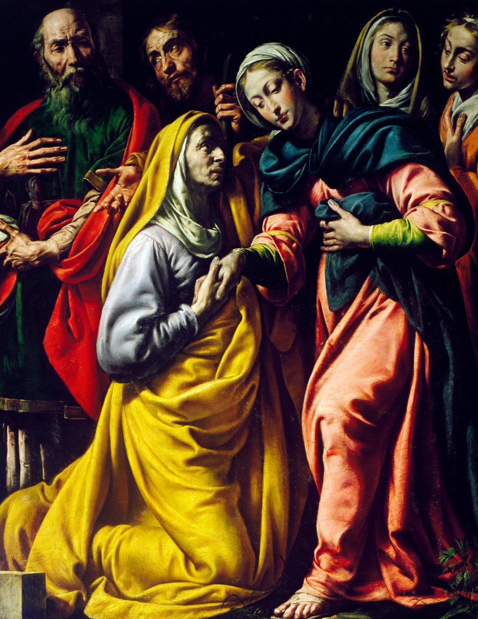 الزيارة ، من قبل أنطونيو دي إنريكو المعروف باسم تانزيو دا فارالو (1575-1635) ، زيت على قماش ، أبرشية كنيسة سان بريزيو ، ماجانيجو بالقرب من دومودوسولا ، إيطاليا بواسطة رقصة فارالو
