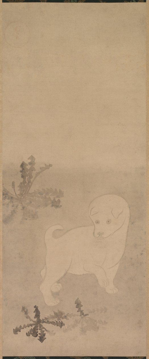 جرو مع الهندباء ، 1600-1640. بواسطة Tawaraya Sotatsu
