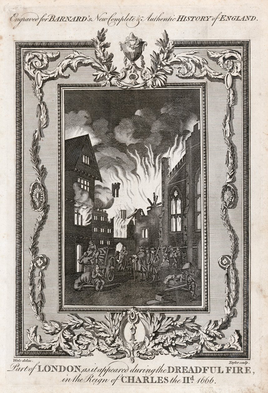 حريق لندن العظيم ، 1666 c1783 بواسطة تايلور