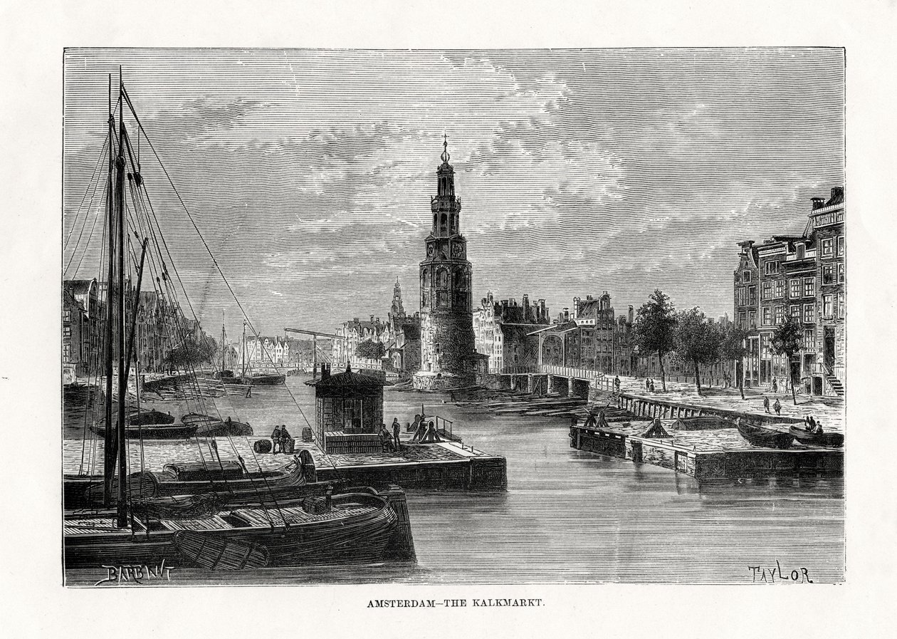 The Kalkmarkt ، أمستردام ، هولندا ، 1879 بواسطة تايلور