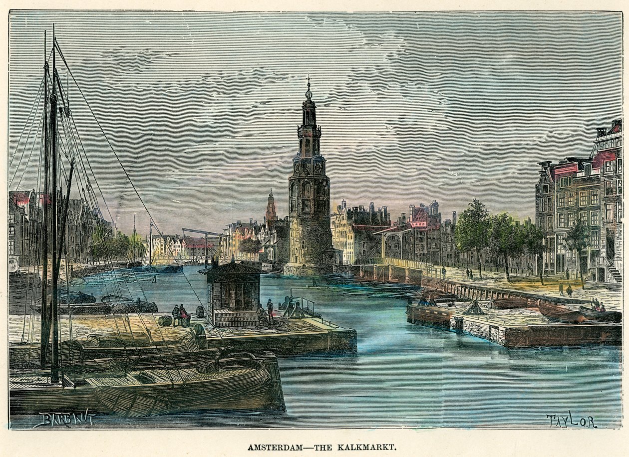 The Kalkmarkt ، أمستردام ، هولندا ، c1880. بواسطة تايلور