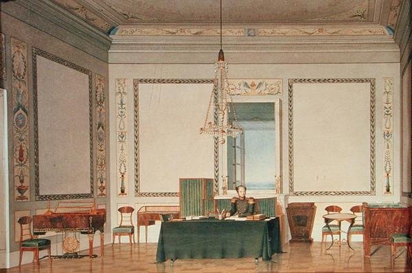الإمبراطور ألكسندر الأول (1777-1825) في مكتب القصر ، 1820 (مرحاض على ورق) بواسطة Tchernik Tchernik