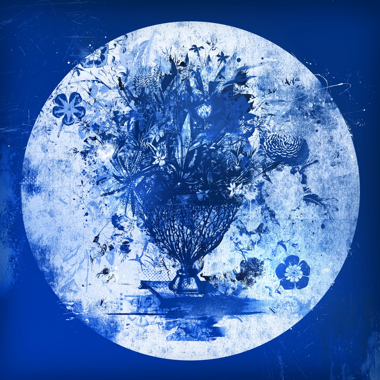باقة Blue II ، 2015 (وسائط مختلطة على قماش) بواسطة تيس ألبرز