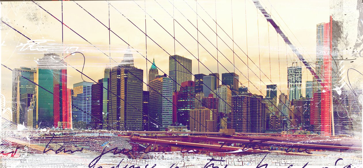 NYC Bridges ، 2015 (ملصقة على قماش) بواسطة تيس ألبرز