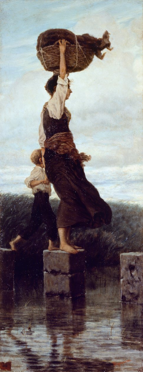 Windy day (painting) بواسطة Telemaco Signorini