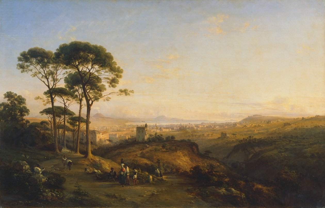 Naples from Conocchia, by Teodoro Duclere 1838, oil on canvas بواسطة تيودورو دوكليري