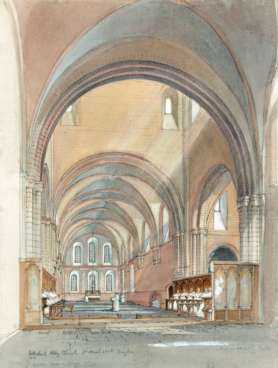جوقة كنيسة Lilleshall Abbey ، القرن الثالث عشر ، c1990-2010 بواسطة تيري بول