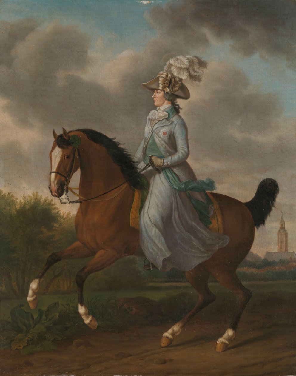 فريدريكا صوفيا فيلهلمينا من برويسيا (1751-1820) ، صورة الفروسية لزوجة الأمير ويليم الخامس بواسطة تيثارت فيليب كريستيان هاج