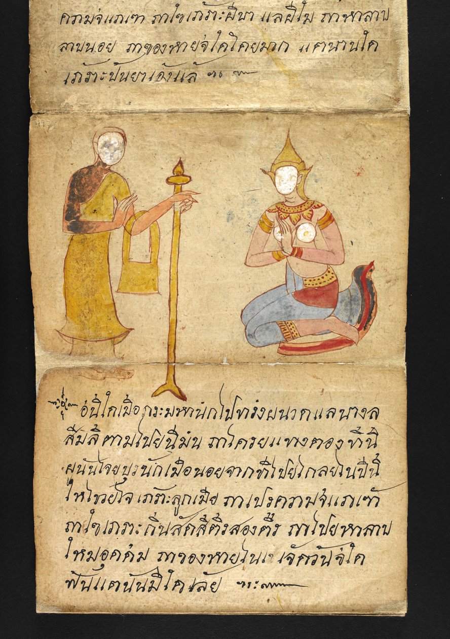 أو. 16482، f.49 "ساترا"  عن العرافة والنصائح من أجل حياة سعيدة وصحية (كتاب طي الورق) بواسطة المدرسة التايلاندية