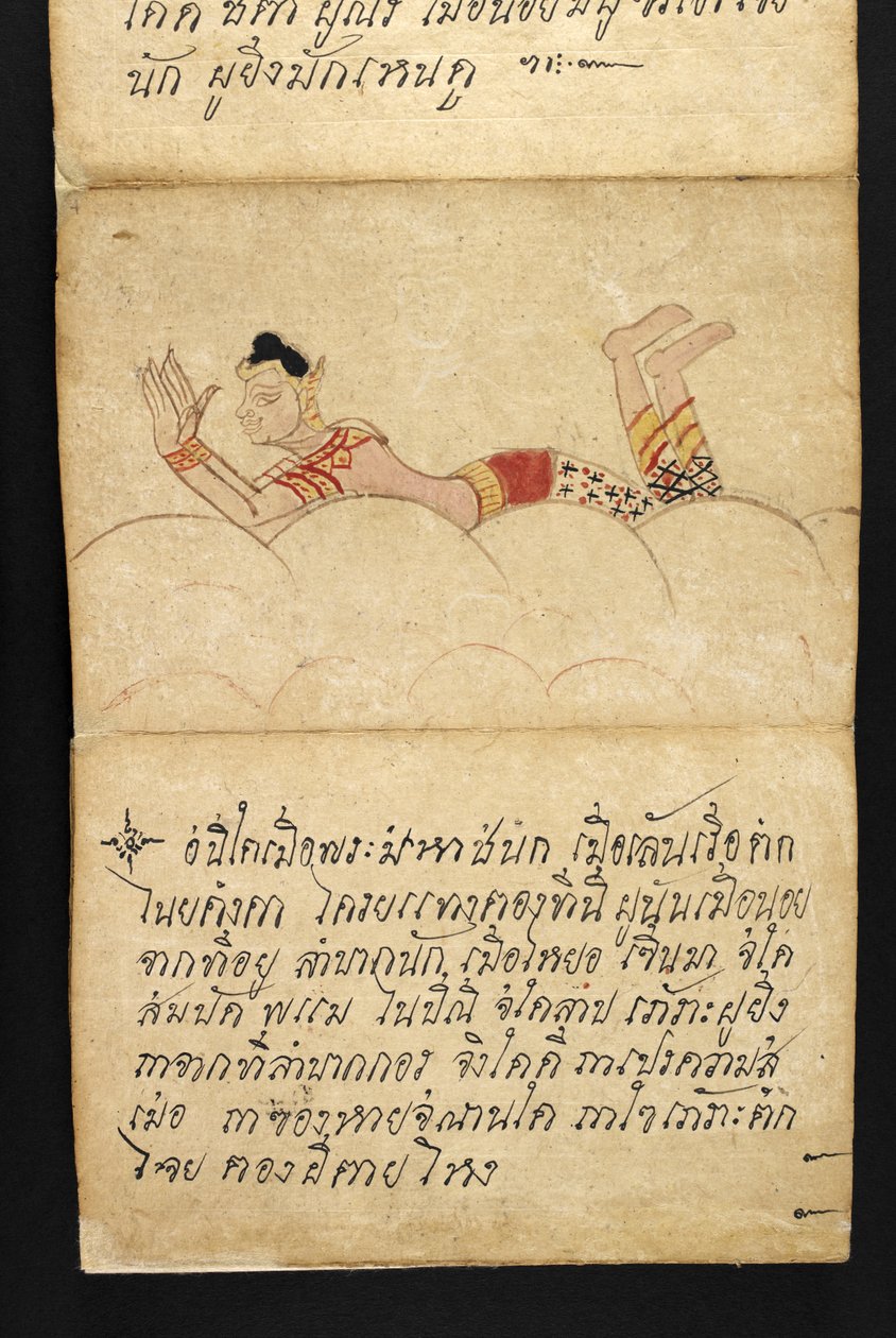 أو. 16482، f.4 "ساترا"  عن العرافة والنصائح من أجل حياة سعيدة وصحية (كتاب طي الورق) بواسطة المدرسة التايلاندية