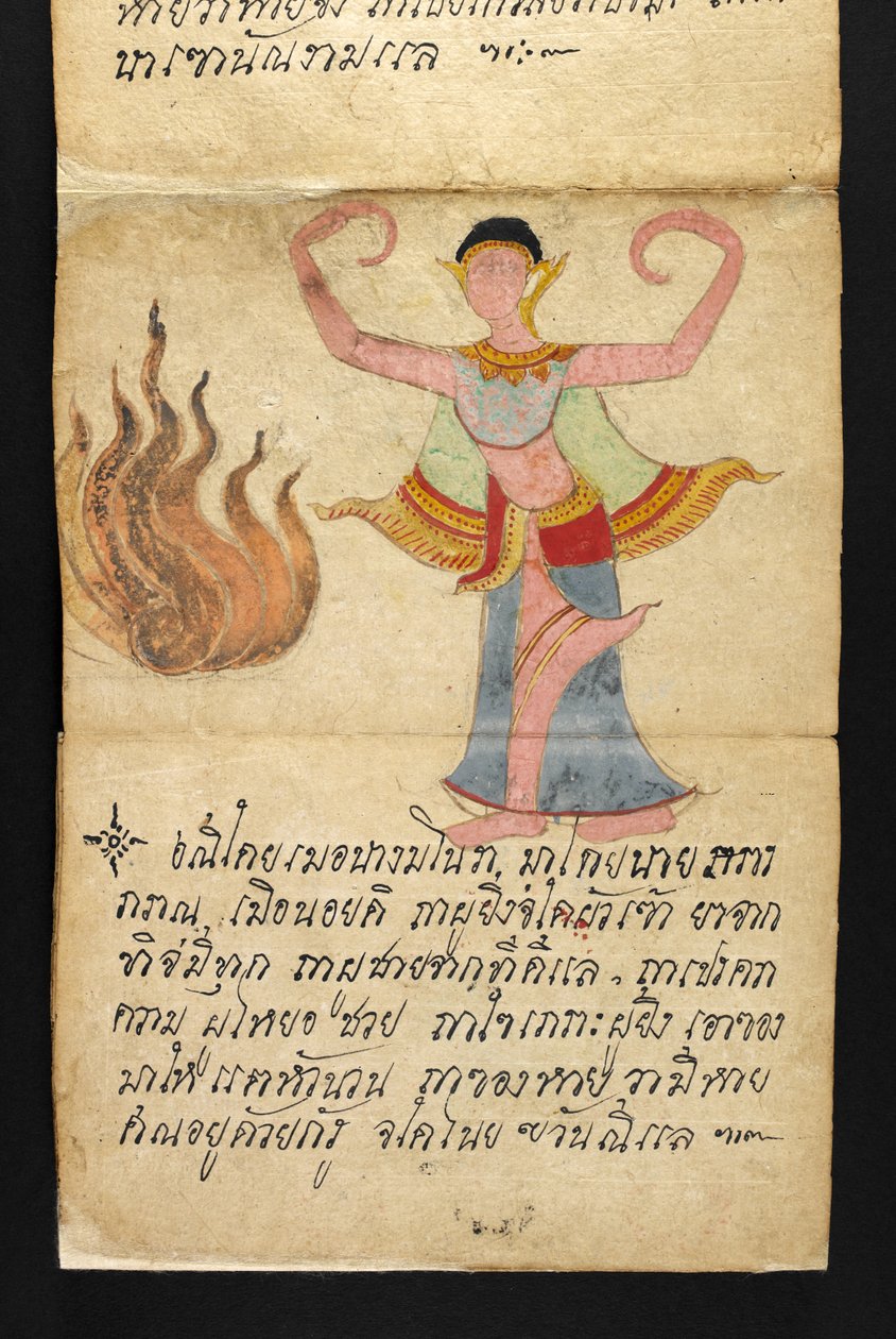أو. 16482، f.7 "ساترا"  عن العرافة والنصائح من أجل حياة سعيدة وصحية (كتاب طي الورق) بواسطة المدرسة التايلاندية