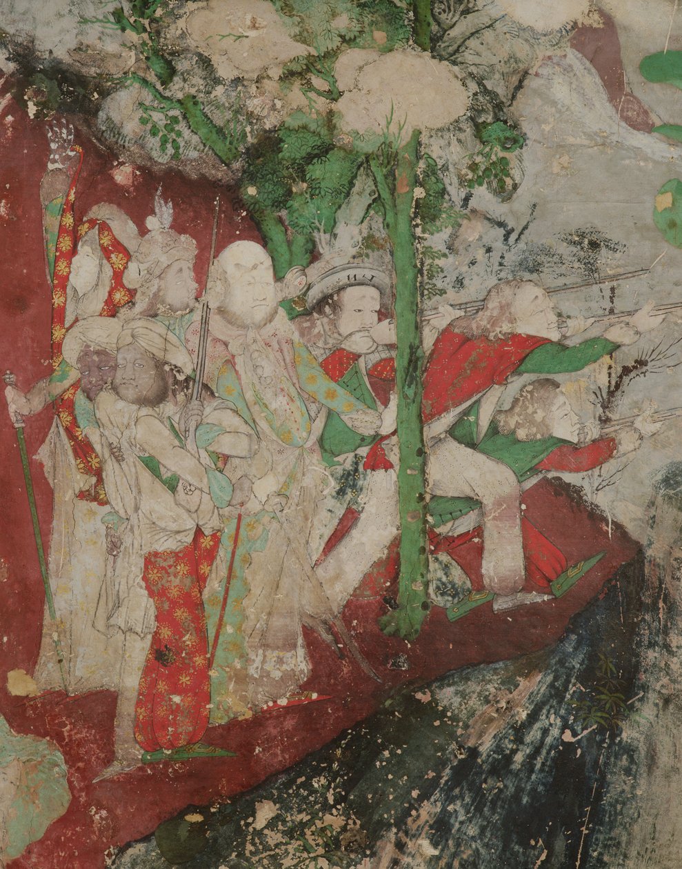 المرتزقة الغربيون ، وات Suwannaram ، Thonburi ، 1831 بواسطة المدرسة التايلاندية