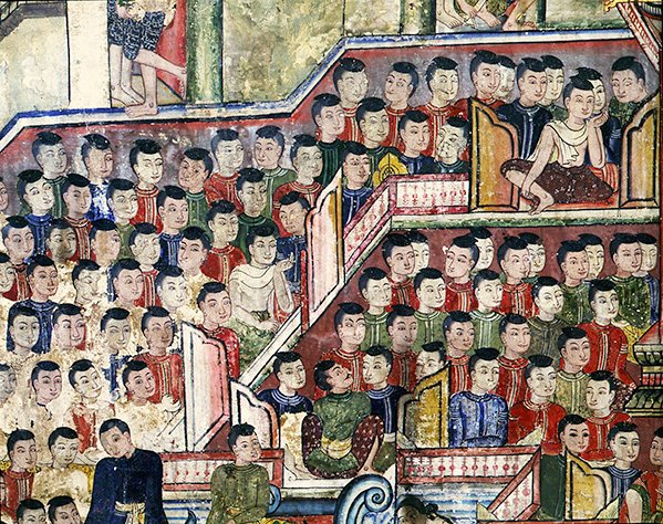 Wiharn Laikarn ، حلقة من Jataka Sang Thong (في الهواء الطلق) بواسطة المدرسة التايلاندية