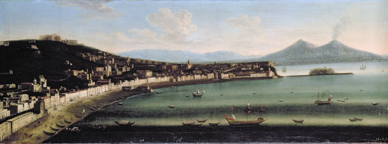 خليج نابولي من الغرب ، 1710 بواسطة سيد متروبوليتان