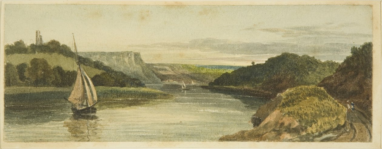 The Avon below Sea Walls, c.1820 (pencil & watercolor on paper) بواسطة القس جون إيجلز