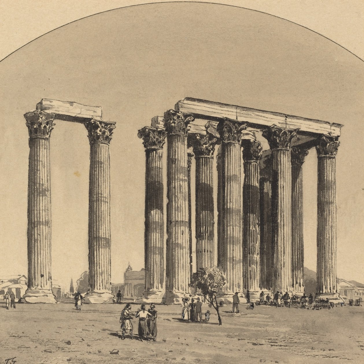 معبد زيوس الأولمبي بواسطة Themistocles من الكسارة الزاوية