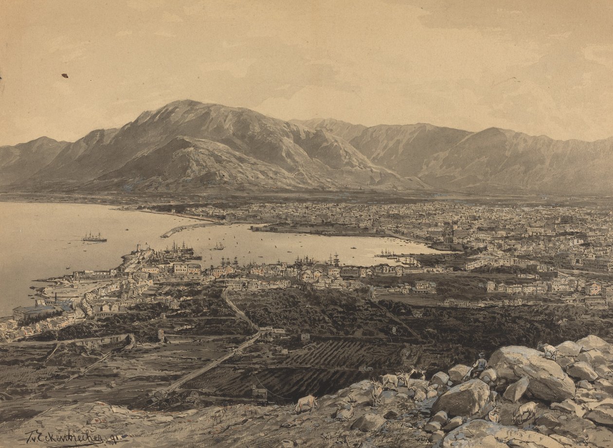 ميناء بيرايوس 1891. بواسطة Themistocles من الكسارة الزاوية