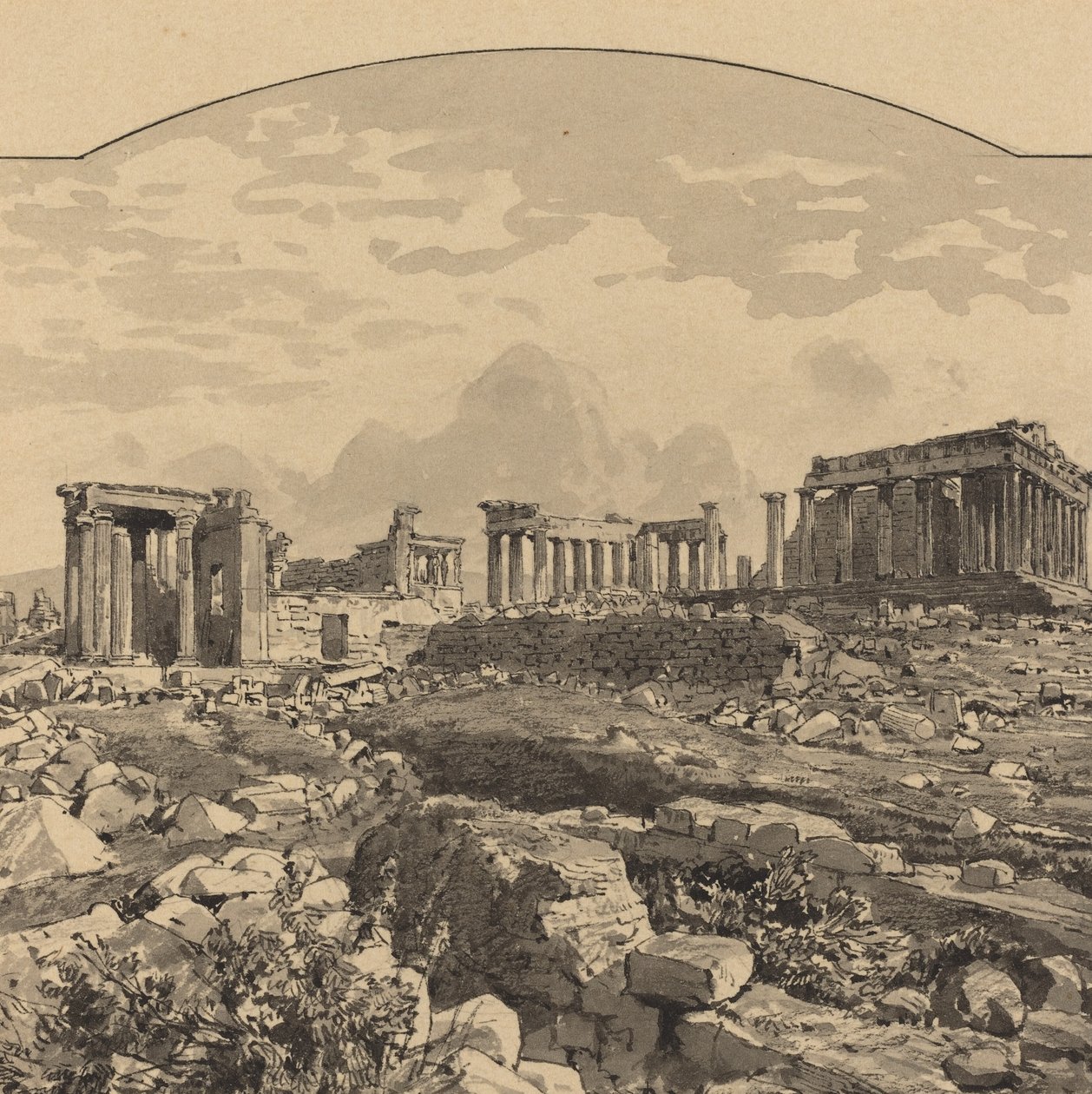 البارثينون من الشرق بواسطة Themistocles من الكسارة الزاوية