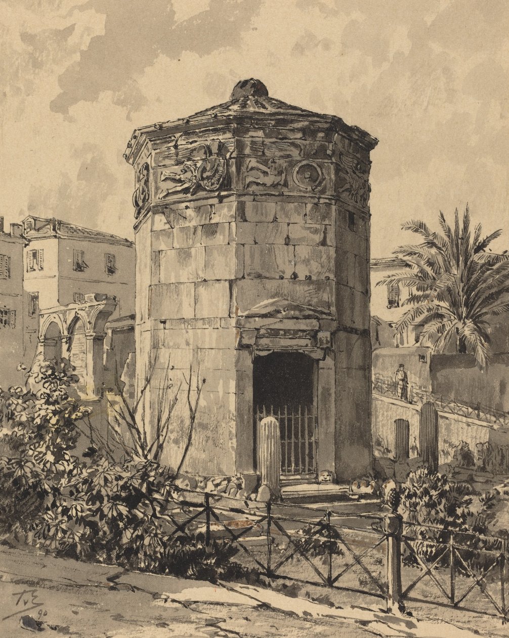 برج الرياح 1890. بواسطة Themistocles من الكسارة الزاوية