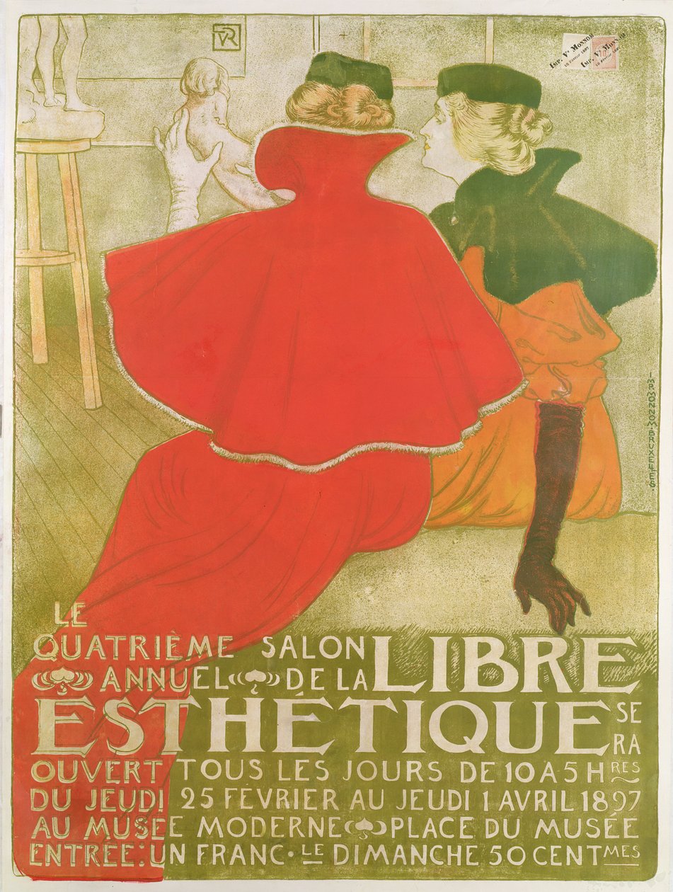 إعلان ملصق "الصالون السنوي الرابع لليبر Esthetique" ، 1897 بواسطة Théo van Rysselberghe